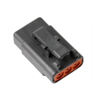 DTM06-3S-E004 – DTM Series – Female 3 Socket Plug – Black