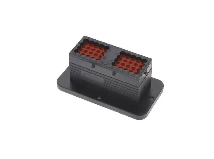 DRC12-40PB – DRC Series – Male  40 Pin Receptacle – B Key, Flange, Black