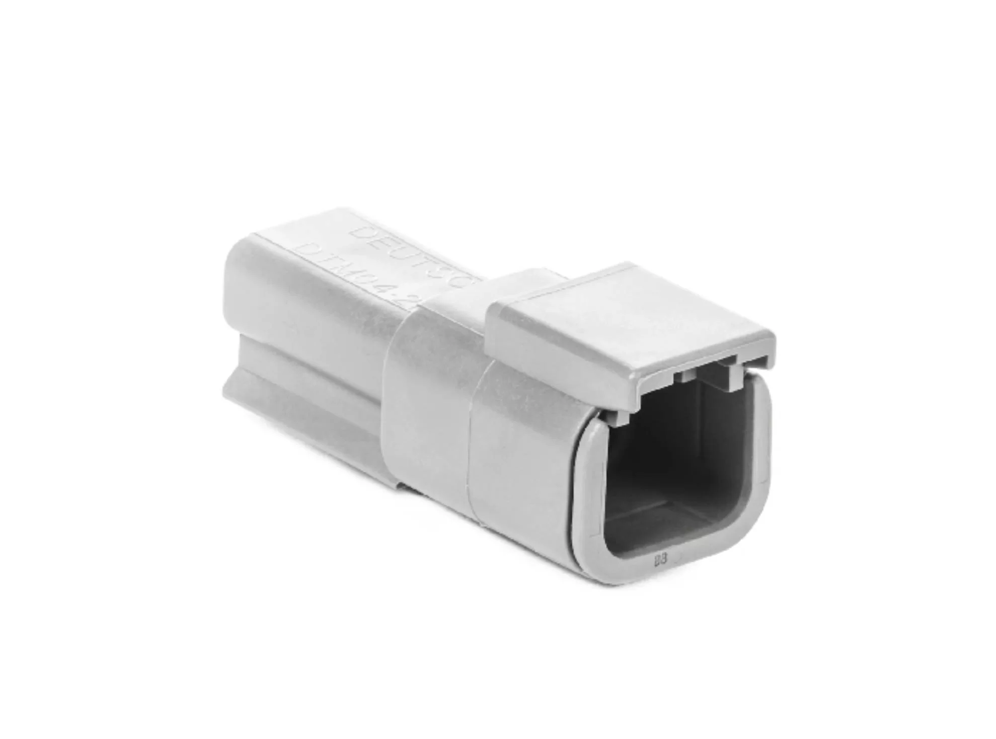 DTM04-2P – DTM Series – 2 Pin Male Receptacle – Gray