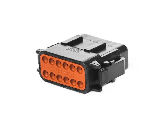 DTM06-12SB – DTM Series – Female12 Socket Plug – B Key, Black
