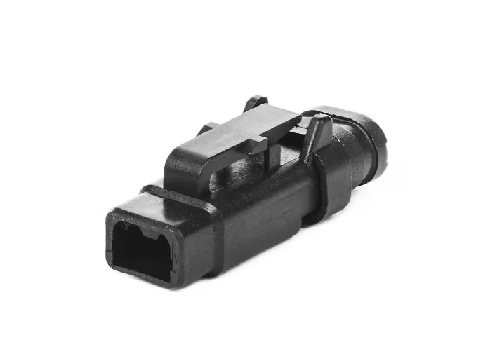 DTM06-2S-EE03 – DTM Series – 2 Socket Female Plug – Shrink Boot Adapter, Black