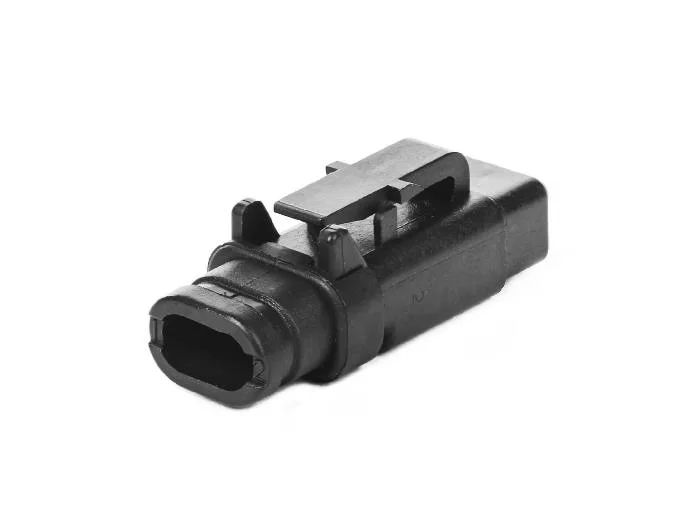 DTM06-2S-EE03 – DTM Series – 2 Socket Female Plug – Shrink Boot Adapter, Black