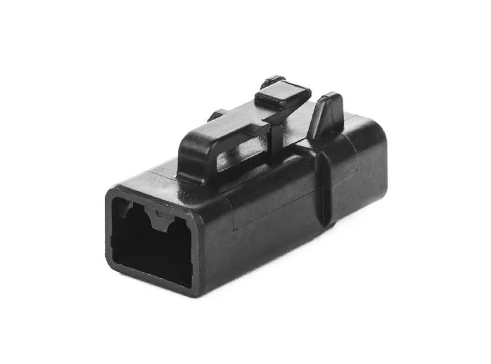 DTP06-2S-E004   ATP06-2S-BLK – DTP Series – 2 Socket Female Plug – Black