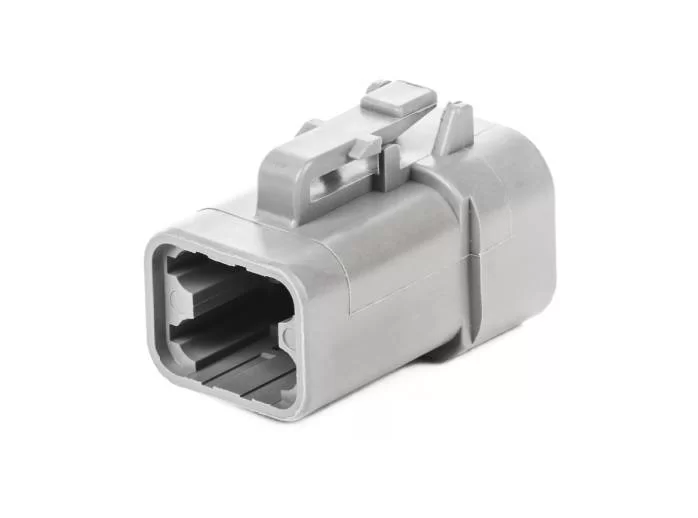 DTP06-4S ATP06-4S  – DTP Series – 4 Socket Female Plug – Gray