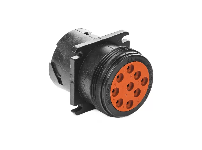 HD10-9-1939P Male 9 Pins Waterproof Flange Mount Electric Wire Plug