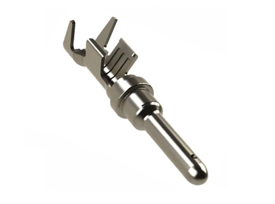 1060-12-0166 – Stamped & Formed Pin – Size 12 -12-14 AWG,2–3.3 mm² , Nickel Plated