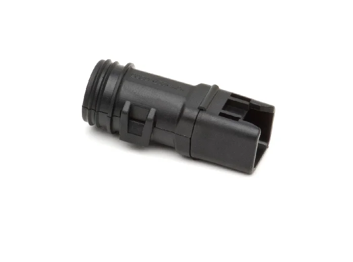 1011-227-0205 – DT Series – Female Backshell for 2 Cavity Plug – Straight, Black