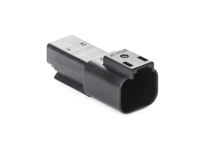 DT04-2P-E004 – DT Series – Male 2 Pin Receptacle – Black