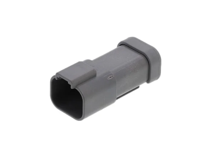DT04-4P-E003 – DT Series – Male 4 Pin Receptacle – Black, End Cap