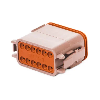 DT06-12SD – DT Series –  Female 12 Socket Plug – D Key, Brown