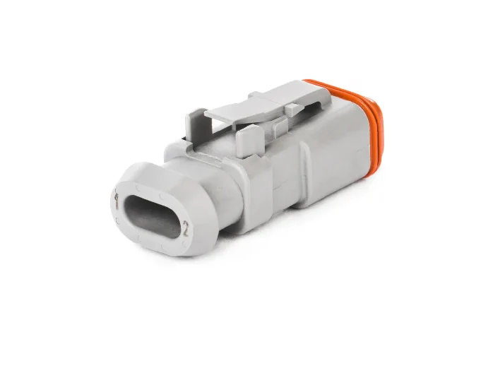 DT06-2S-E008 – DT Series – 2 Socket Plug – Shrink Boot Adapter, Gray