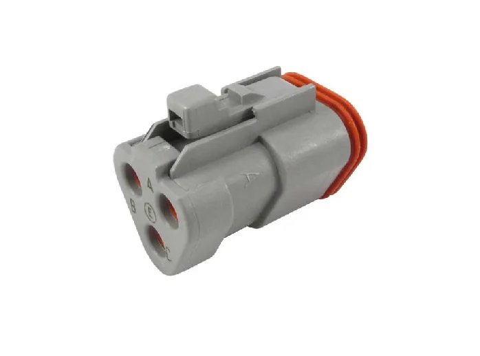 DT06-3S-CE01 – DT Series – Female 3 Socket Plug – Reduced Dia. Seals, End Cap,Gray