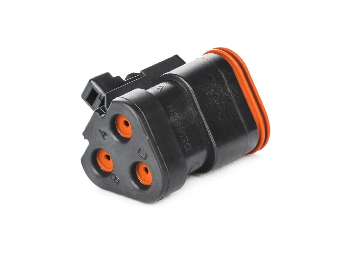 DT06-3S-E005 – DT Series- 3 Socket Plug – End Cap, Black
