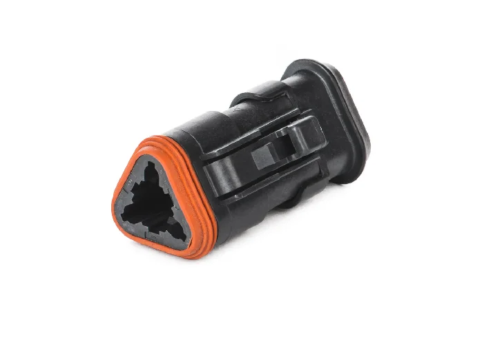 DT06-3S-EP11 – DT Series – Female 3 Socket Plug – Enhanced Seal Retention, Shrink Boot Adapter, Black
