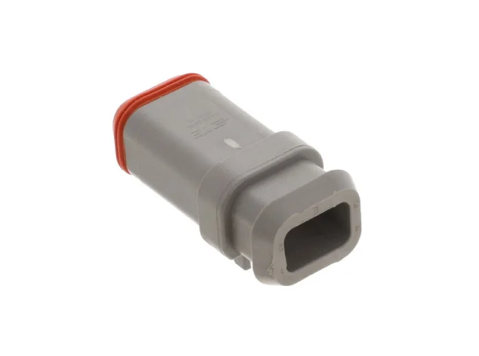 DT06-4S-CE04 – DT Series – Female 4 Socket Plug – End Cap, Enhanced Seal Retention, Reduced Dia. Seals, Gray