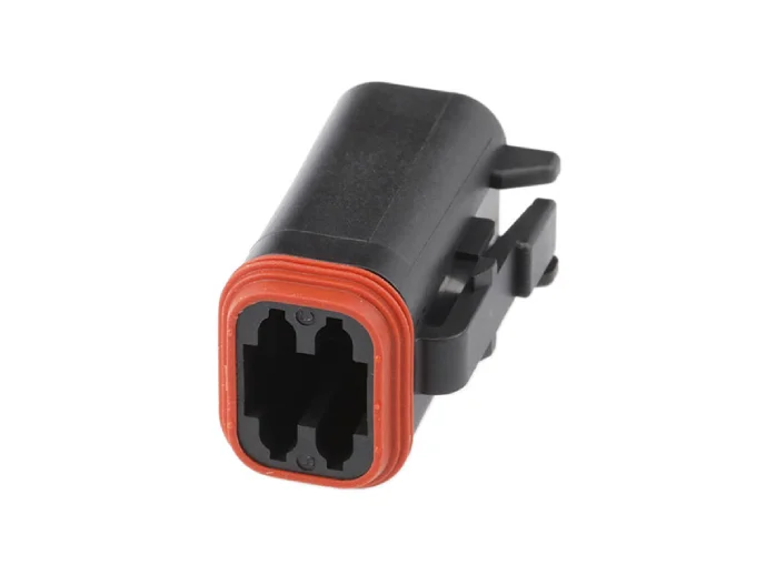DT06-4S-CE06 – DT Series – Female  4 Socket Plug – Enhanced Seal Retention, Reduced Dia. Seals, Black
