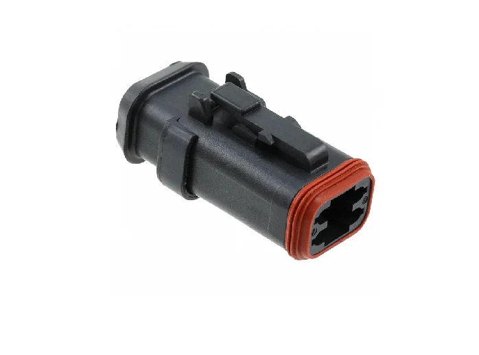 DT06-4S-EP11 – DT Series – Female 4 Socket Plug – Enhanced Seal Retention, Shrink Boot Adapter, Black