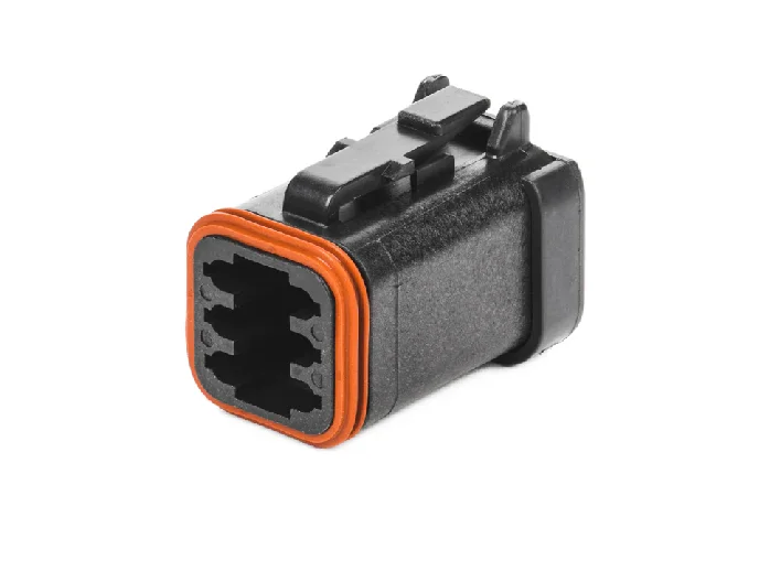 DT06-6S-E005 – DT Series –  Female 6 Socket Plug – End Cap, Black