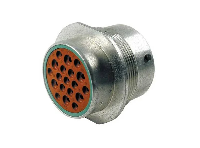 HD34-24-19SN – HD30 Series – 19 Socket Female Receptacle – 24 Shell, N Seal, Reverse, Flange