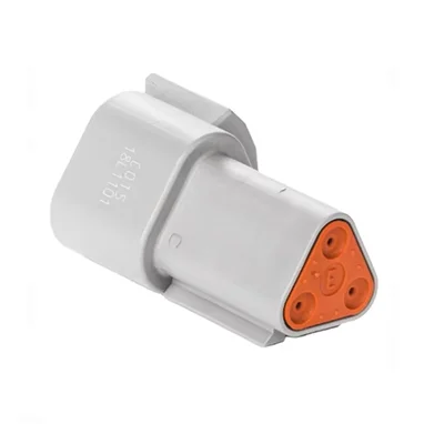 DT04-3P-C015 – DT Series -Male  3 Pin Receptacle – Reduced Dia. Seals, Gray