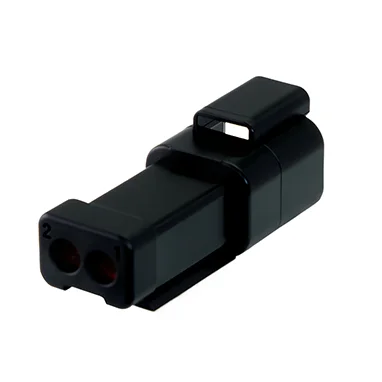 DT04-2P-E005 – DT Series – Male 2 Pin Receptacle – End Cap, Black