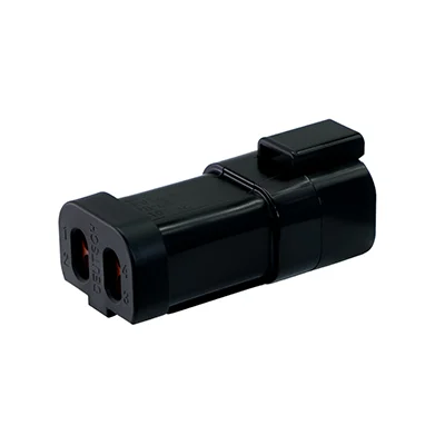 DT04-4P-E005 – DT Series –  Male 4 Pin Receptacle – End Cap, Black