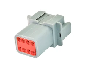 DT04-08PA – DT Series – Male 8 Pin Receptacle – A Key – In-line – Gray