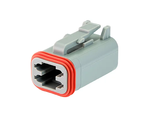 DT06-4S – DT Series – Female  4 Socket Plug – Gray