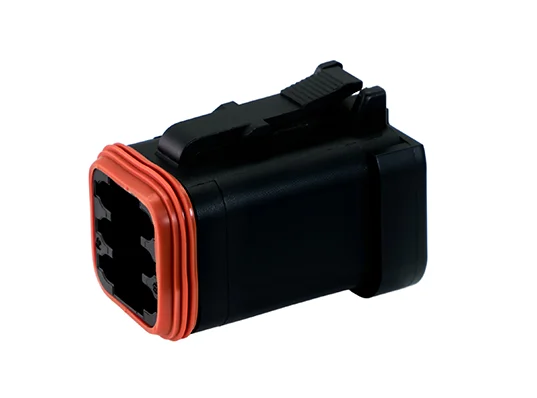 DT06-6S-EP06 – DT Series –  Female 6 Socket Plug – End Cap, Enhanced Seal Retention, Black