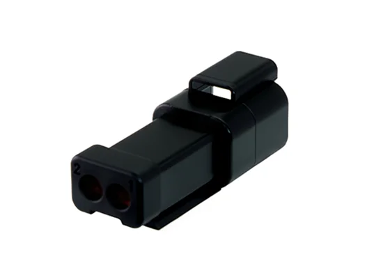 DT04-2P-E005 – DT Series – Male 2 Pin Receptacle – End Cap, Black