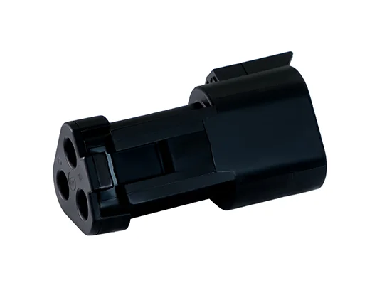 DT04-3P-E005 – DT Series – Male 3 Pin Receptacle – End Cap, Black