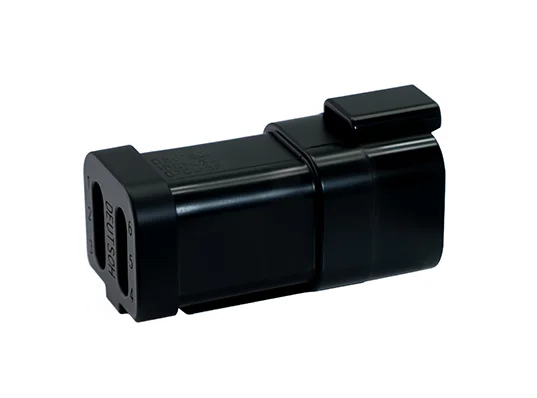 DT04-6P-E005 – DT Series –  Male 6 Pin Receptacle – End Cap, Black