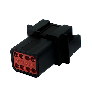 DT04-08PA-E005 – DT Series –  Male 8 Pin Receptacle – A Key, End Cap, Black