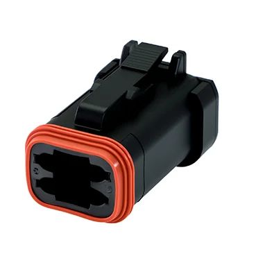 DT06-4S-EP06 – DT Series –  Female 4 Socket Plug – Enhanced Seal Retention, End Cap, Black