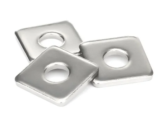 Square Plate Bearing Gaskets 304 Stainless Steel Plate Square Plate Washers Flat Pad Spacer Gasket for Hardware Fastener