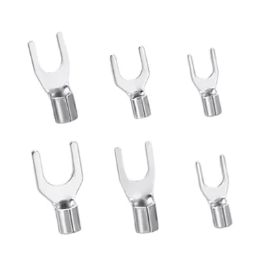 Copper Fork Wire Connectors Terminals, Tin-Plated Wire Lugs Battery Cable Terminals